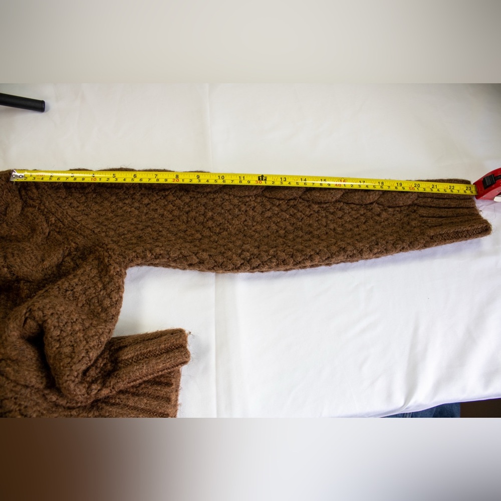 American Eagle Outfitters Vintage 90’s Warm Brown Wool Blend Womens Sweater Sz M - Picture 9 of 10
